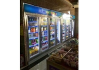 스테인리스 선반 음료 전시 냉각기, 주문 슈퍼마켓 전시 냉장고