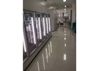 투명한 유리제 문 야채와 과일 음식 저장을 위한 찬 냉장고 방